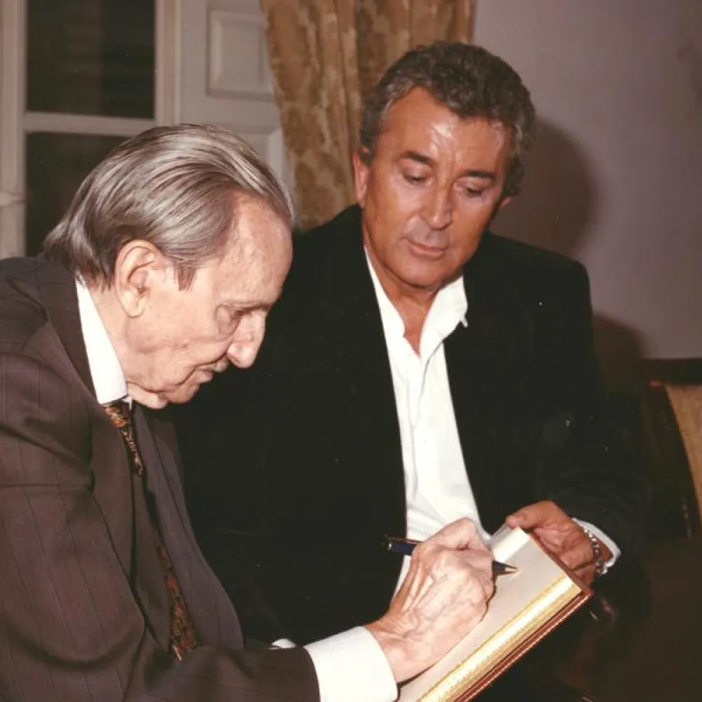 Con Antonio Buero Vallejo (KIMAGEN)