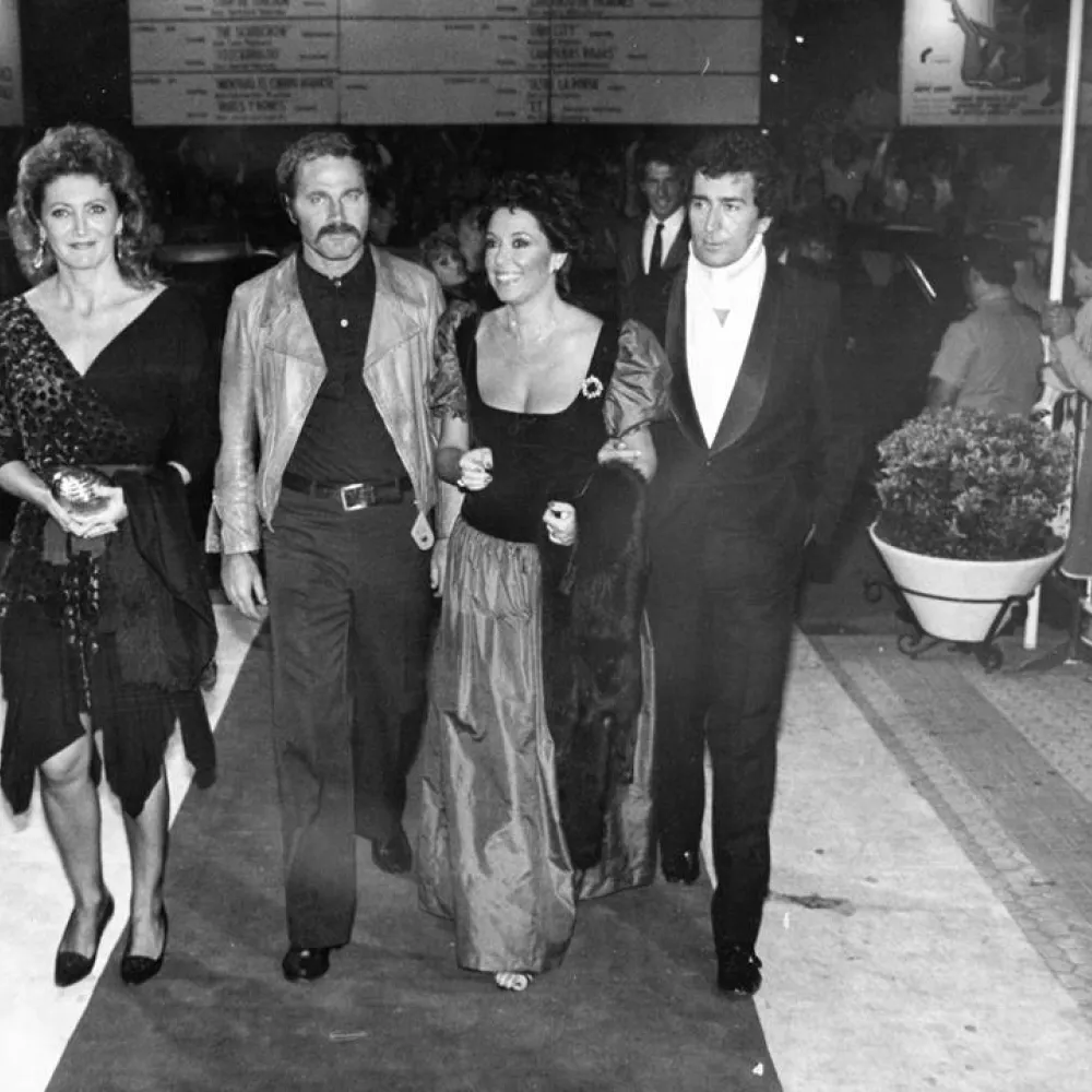 Festival de San Sebastián. Francisco Valladares junto a Franco Nero y Mónica Randall